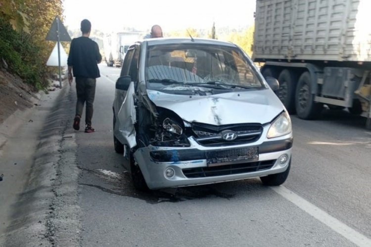 Yalova - Orhangazi yolunda korkutan kaza!&nbsp;