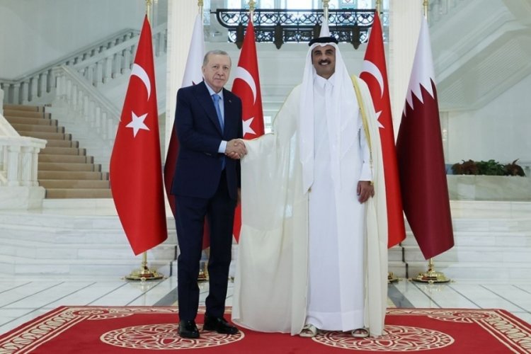Cumhurbaşkanı Erdoğan, Katar Emiri Al Sani ile bir araya geldi