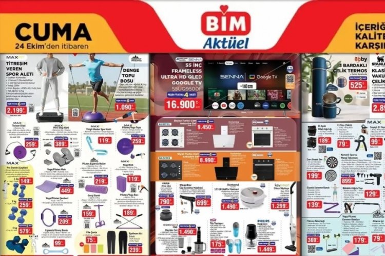 BİM'de bu cuma: 24 Ekim 2025 akt&uuml;el &uuml;r&uuml;nler afişleri! Beyaz eşya, termos, ısıtıcı, şık terlikler...