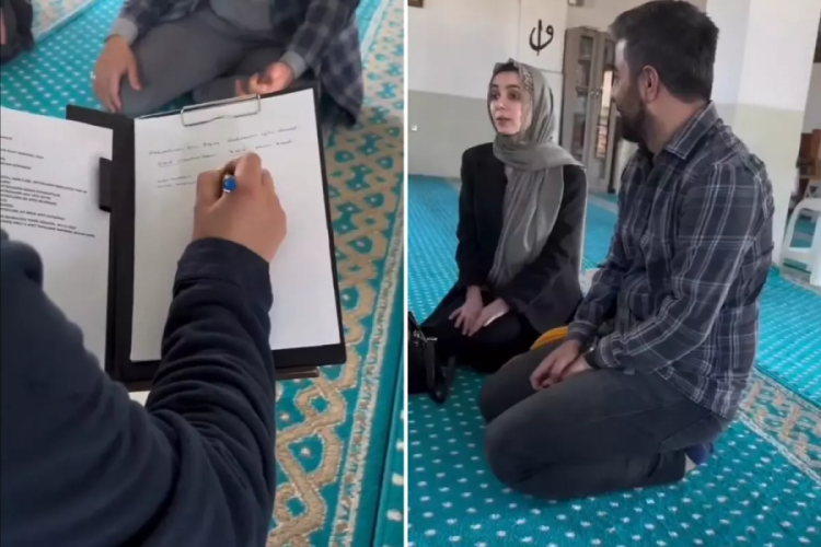 Gelin imam nikahı sırasında hocanın sorusuna kızdı!