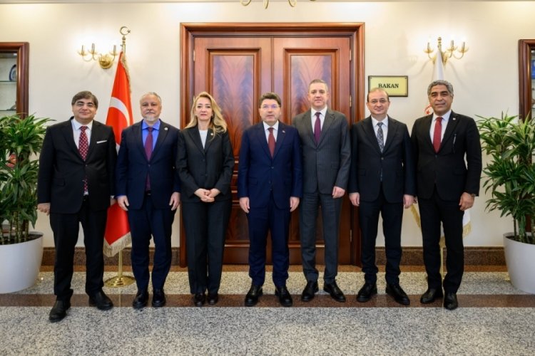 Bakan Tun&ccedil;, TBB Başkanı Sağkan'ı kabul etti