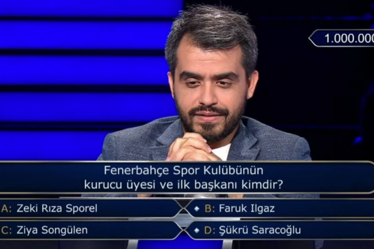 1 milyonluk soruyu açtırdı: Fenerbahçe'nin ilk başkanı ...