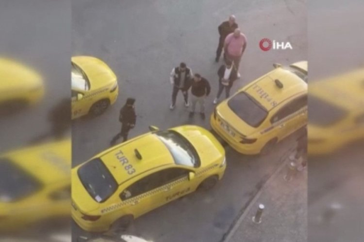 İstanbul'da tartıştığı taksciyi darbetti
