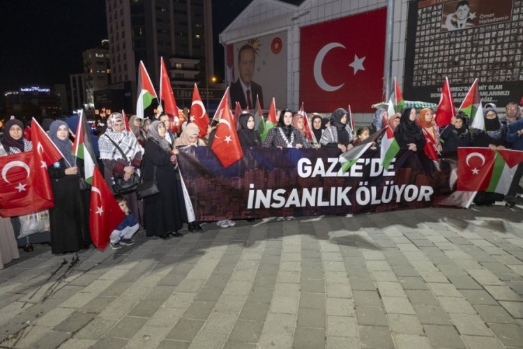 Bursa G&ouml;n&uuml;ll&uuml; Kuruluşlar Platformu'ndan Gazze'ye destek &ccedil;ağrısı