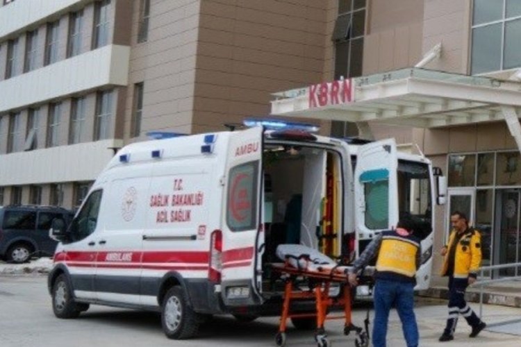 &Uuml;z&uuml;m bağında &ccedil;alışan vatandaşa ayı saldırısı