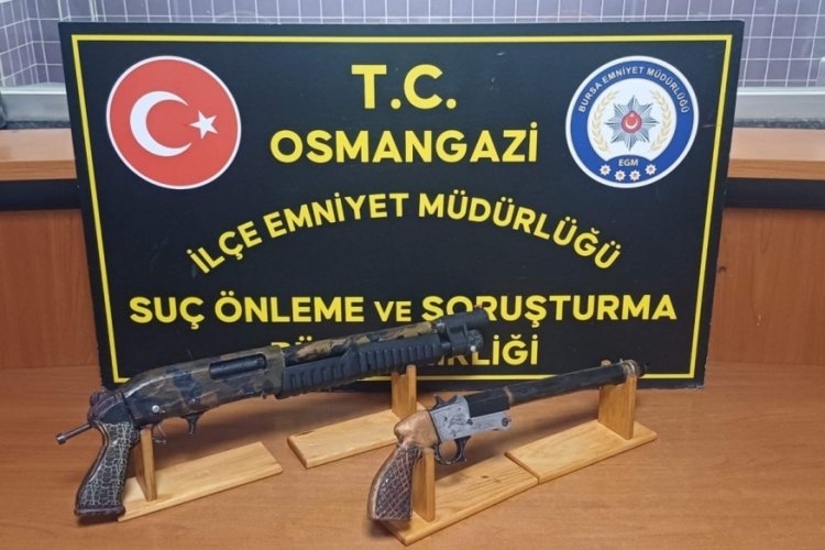 Bursa'da ruhsatsız silahlara y&ouml;nelik operasyon
