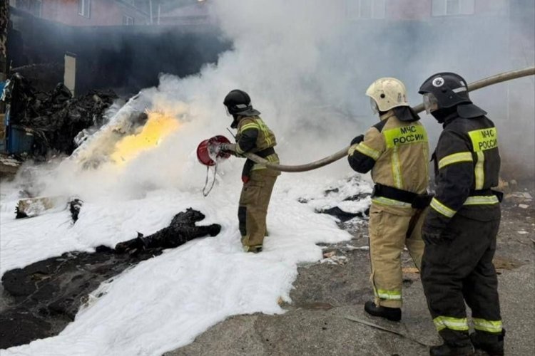 Rusya'daki Dağıstan b&ouml;lgesinde helikopterin d&uuml;şmesi sonucu 4 kişi &ouml;ld&uuml;