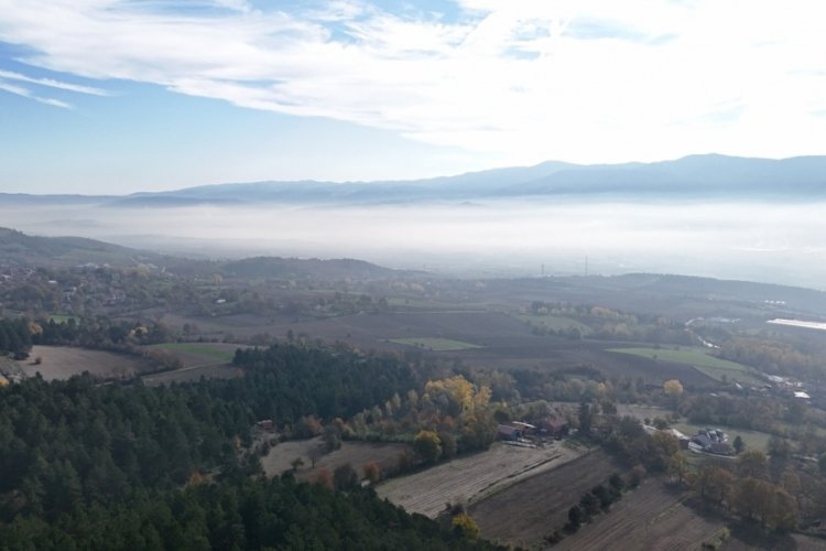 Bolu'da "sis denizi" manzarası mest etti
