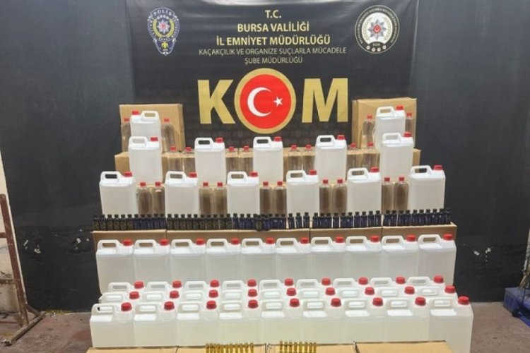 Bursa KOM'dan sahte alkol operasyonu!