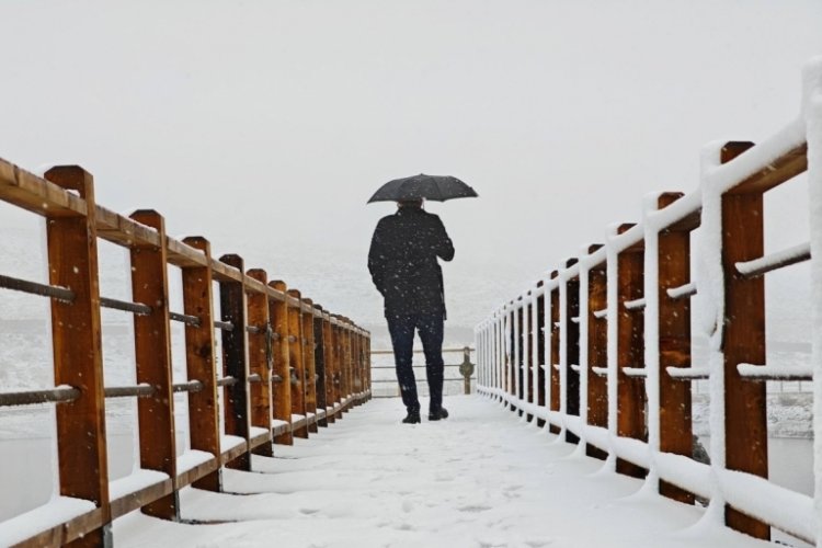 Ordu'nun yükseklerinde kar yağışı