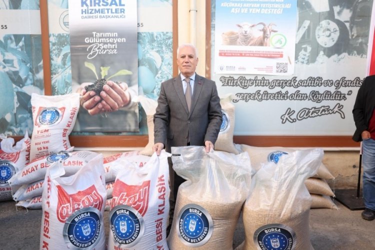Bursa B&uuml;y&uuml;kşehir'den yem ve aşı desteği!