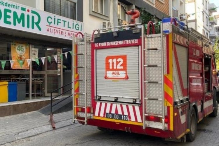 Markette panikleten yangın!