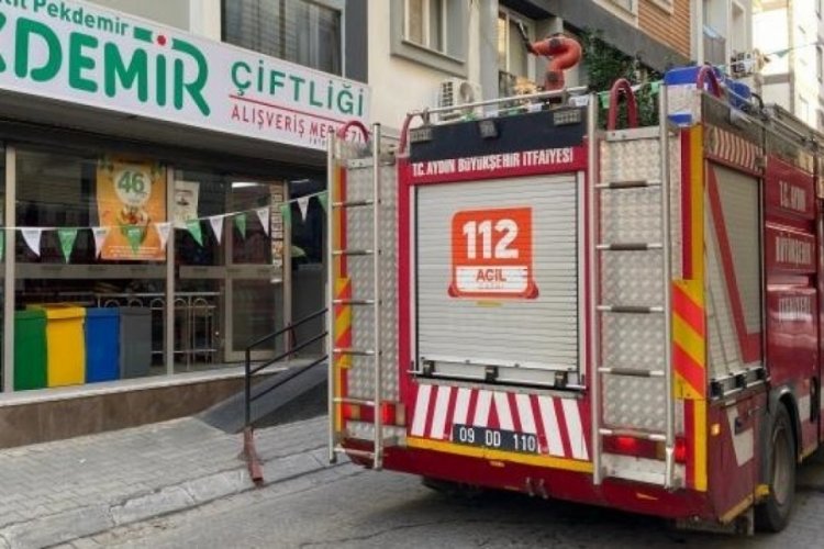 Markette yangın &ccedil;ıktı