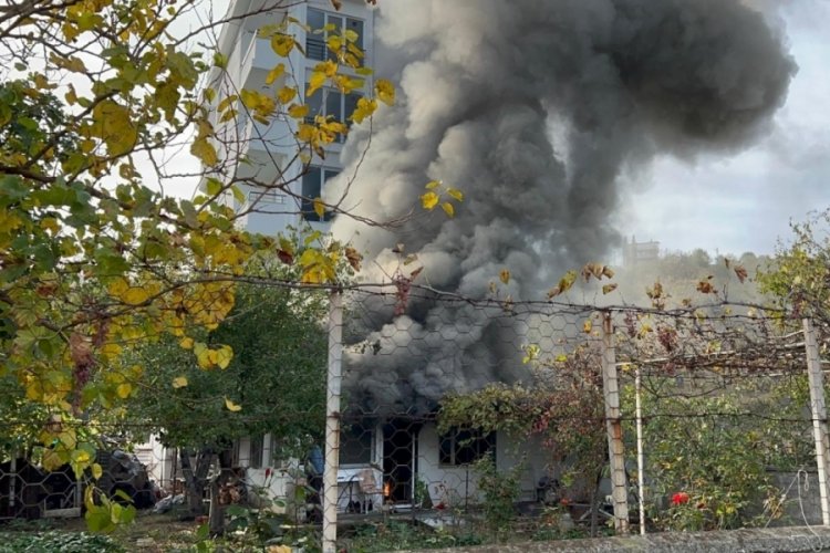 Ş&ouml;minenin bacasından &ccedil;ıkan kıvılcım evi yaktı