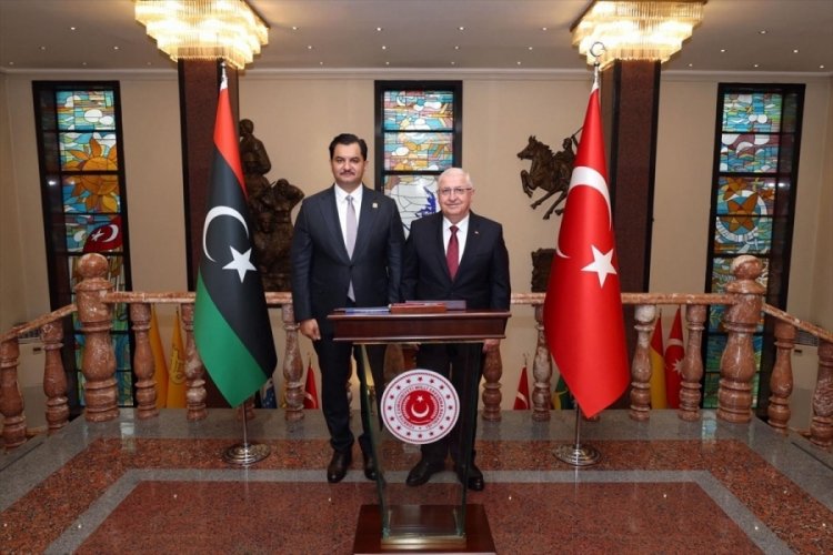 Bakan G&uuml;ler, Libya Ulusal Ordusu Genel Komutan Yardımcısı Orgeneral Hafter'i kabul etti