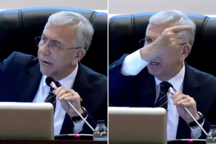Mansur Yavaş k&uuml;plere bindi: Bağırma lan, ne bağırıyorsun!