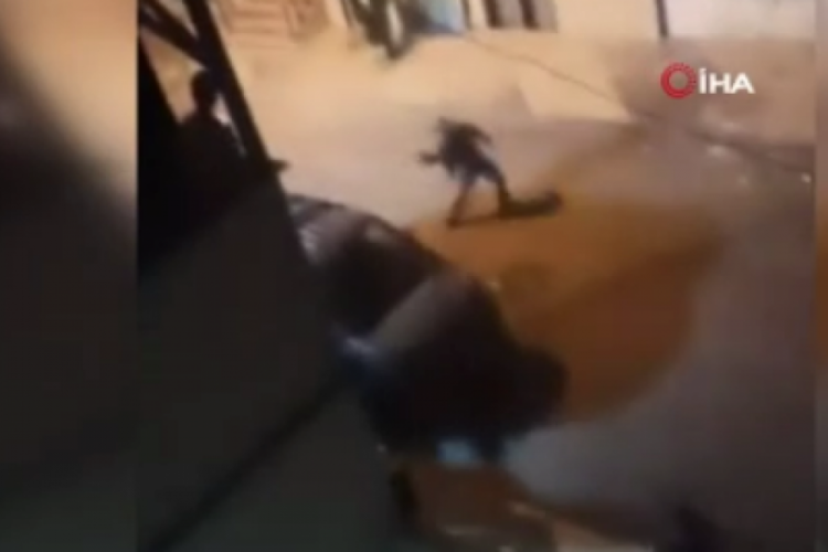 Taş ve sopalı kavga kamerada
