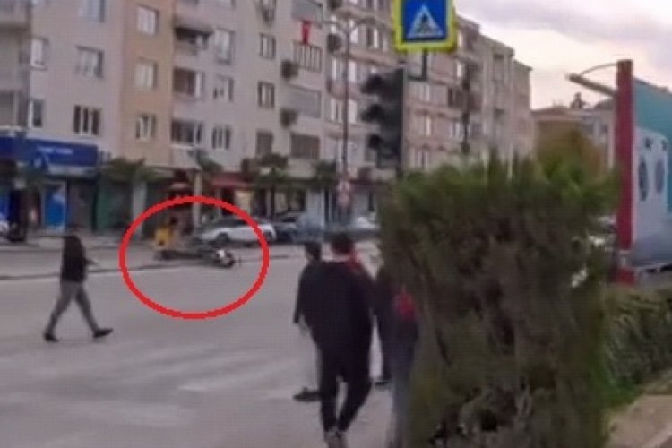 Bursa'daki korkutan kaza kamerada!