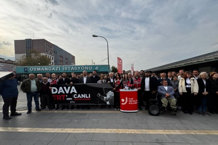 Bursa'da CHP Gen&ccedil;lik Kolları'ndan 'canlı yayın' &ccedil;ağrısı