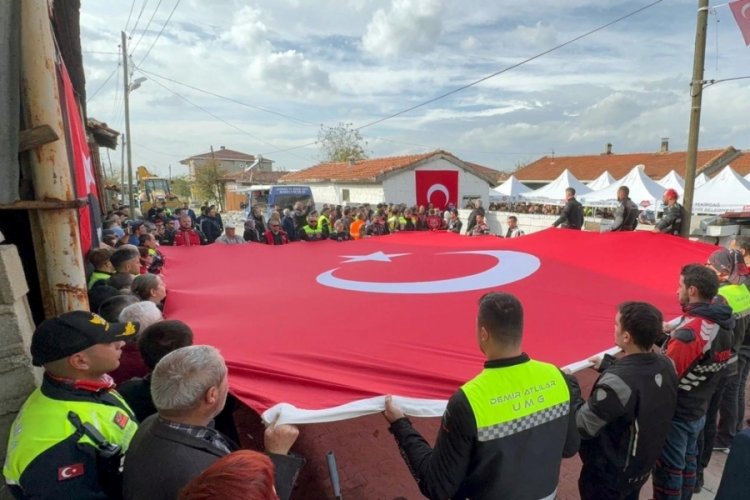 Trakya'daki 500 motosiklet tutkunundan şehit ailesine ziyaret