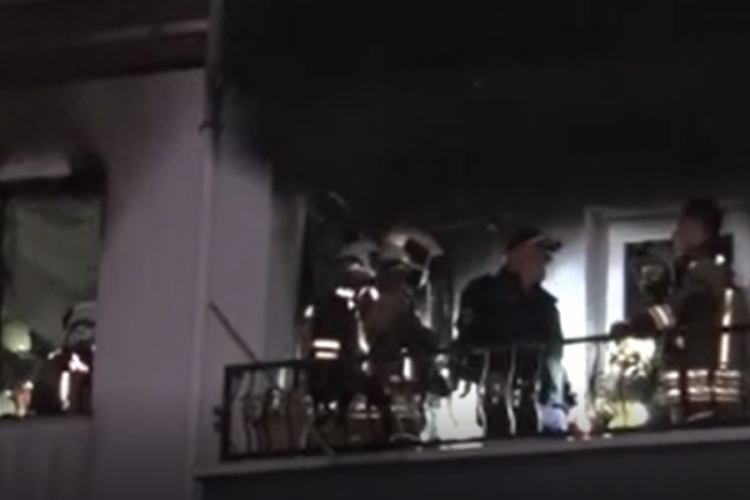 6 katlı binada korkutan yangın!
