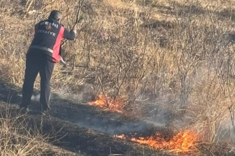 Ormanlık alanda korkutan yangın