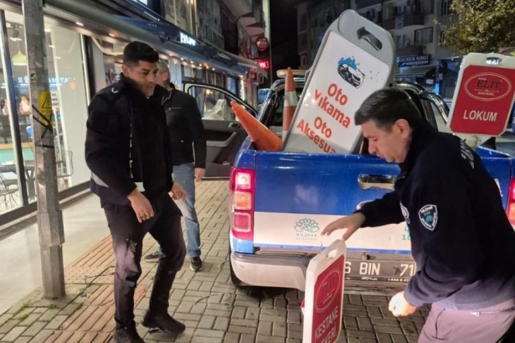 &Ccedil;alı Mahallesi'nde kaldırım işgallerine sabah operasyonu