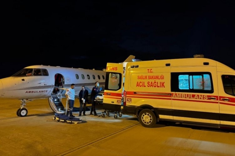 Hava ambulansı 11 yaşındaki &ccedil;ocuk i&ccedil;in havalandı