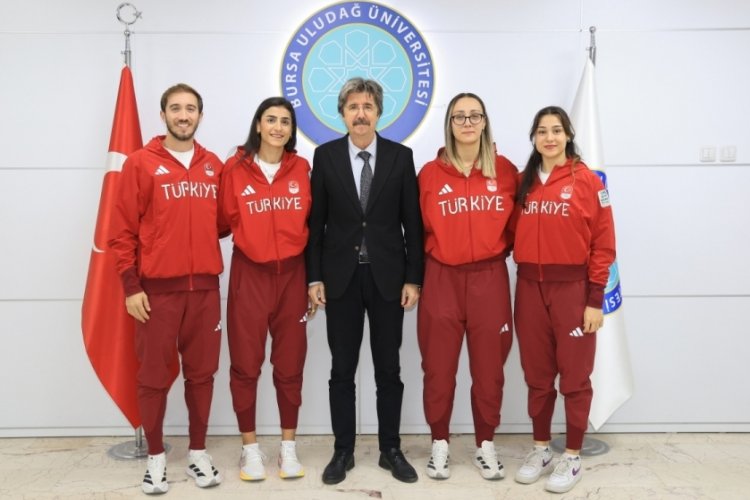 Rekt&ouml;r Yılmaz'dan Bursalı sporculara &ouml;zel tebrik!