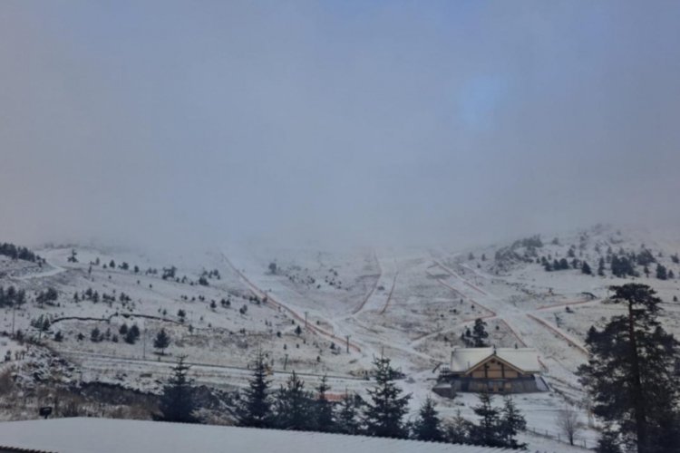 Bolu'da kar yağışı
