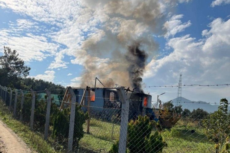 Bağ evinde korkutan yangın