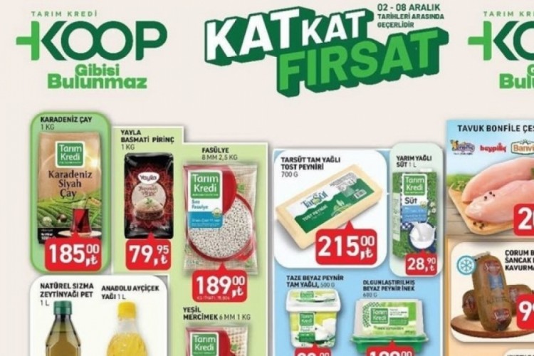 KOOP Market'te 2-8 Aralık: Bereketli indirimler başladı...