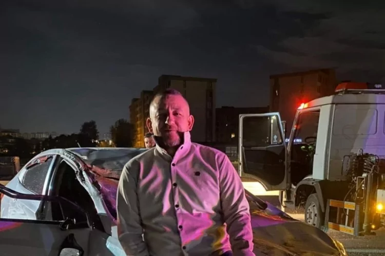 Bursa'da kazadan yürüyerek çıktı! Paylaştığı poz olay oldu