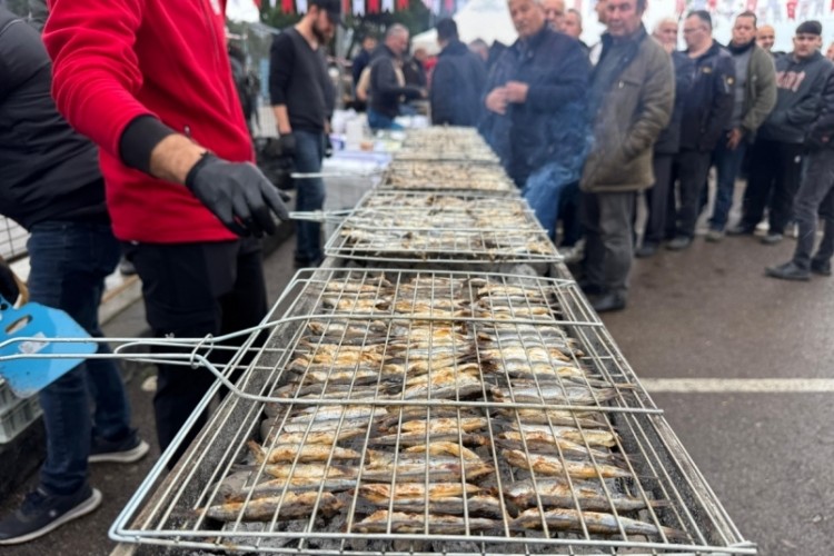 7 ton hamsi pişirildi