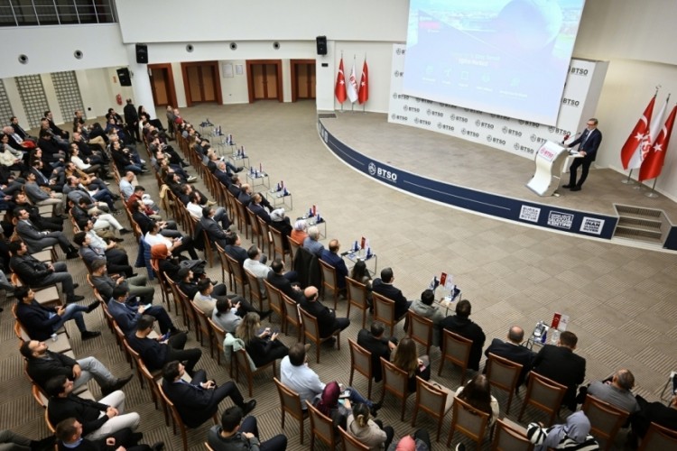 Başkan Burkay BTSO'nun yeni &uuml;yeleriyle bir araya geldi