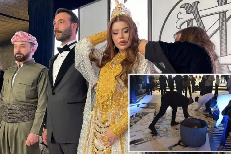 Barzani ailesiyle İzol Aşireti evliliği! Geline kilolarca altın takıldı, d&uuml;ğ&uuml;nde deste deste para sa&ccedil;ıldı