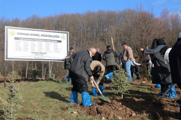 Bolu'da otel faciasında yaşamını yitiren 78 kişi i&ccedil;in hatıra ormanı