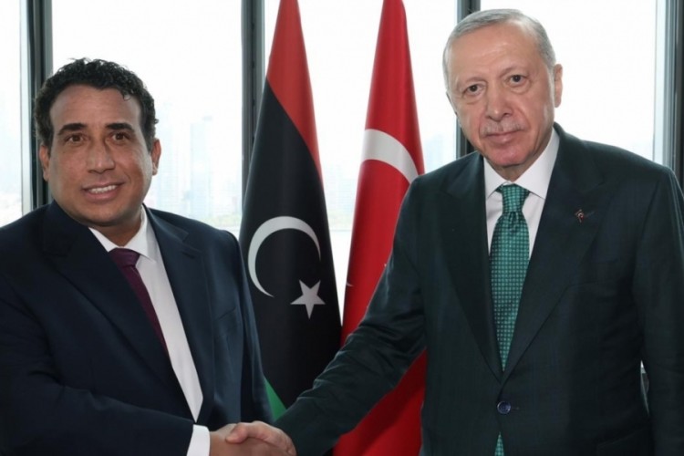 Cumhurbaşkanı Erdoğan, Libya Başkanlık Konseyi Başkanı Menfi ile g&ouml;r&uuml;şt&uuml;