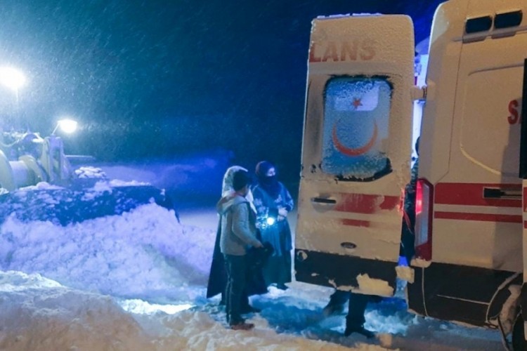 Kapanan k&ouml;y yolları a&ccedil;ıldı, hastalar kurtarıldı