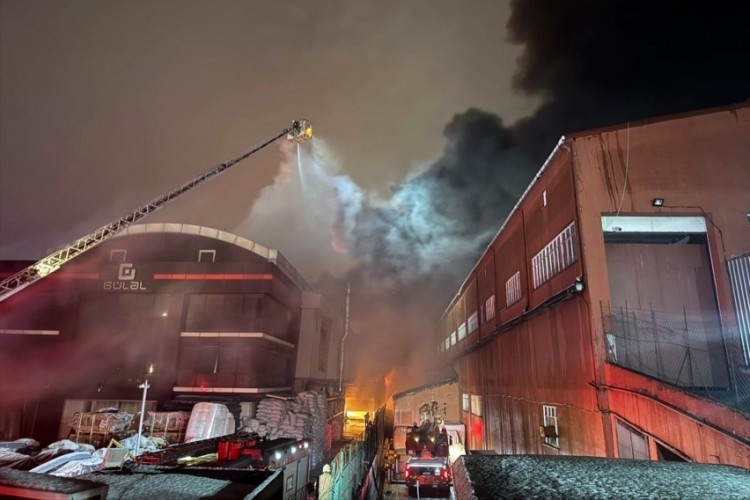 İstanbul'da kahve fabrikasında yangın &ccedil;ıktı