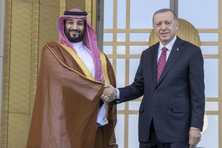 Cumhurbaşkanı Erdoğan Suudi Arabistan Veliaht Prensi Selman ile g&ouml;r&uuml;şt&uuml;