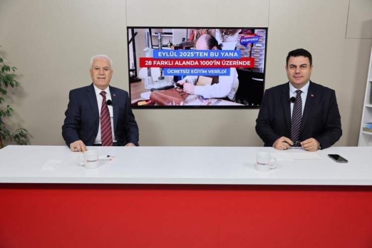 Başkan Bozbey Bursa'nın ger&ccedil;eğini Bursada Bug&uuml;n ekranlarında anlattı...