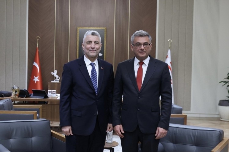 Bakan Bolat, KKTC'de Cumhurbaşkanı Erh&uuml;rman ile g&ouml;r&uuml;şt&uuml;