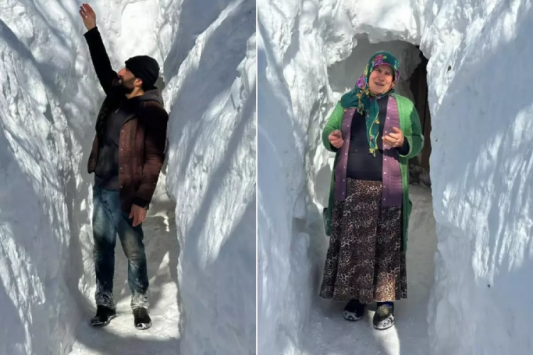 Görüntü Türkiye'den! Evlere tünelden ulaşıyorlar