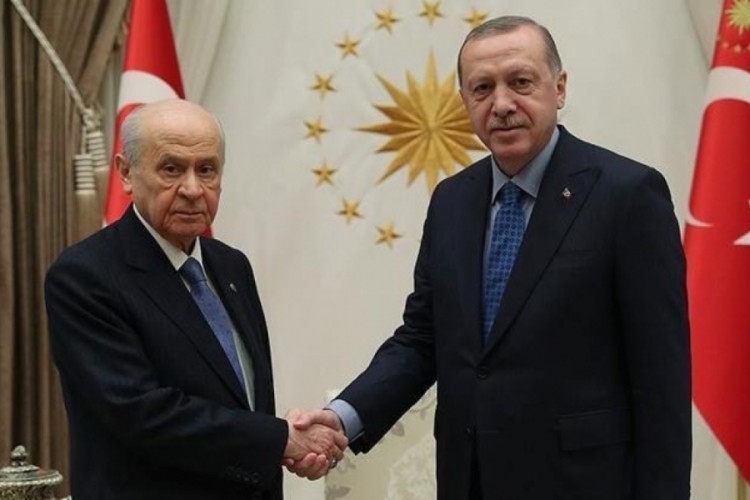 Cumhurbaşkanı Erdoğan-Bah&ccedil;eli g&ouml;r&uuml;şmesi başladı!
