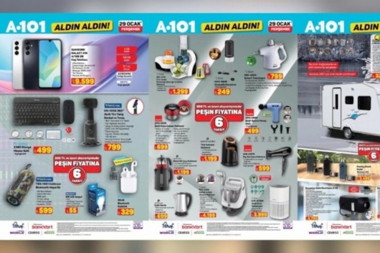 A101'e çekme karavan geliyor... İşte A101 29 Ocak Aktüe...