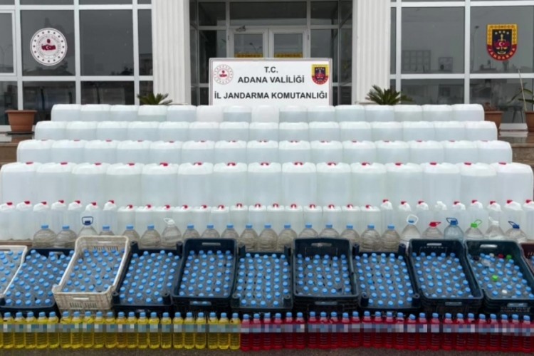 Adana'da binlerce litre sahte alkol ele ge&ccedil;irildi