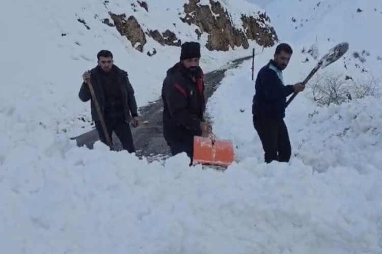 Yola d&uuml;şen &ccedil;ığı vatandaşlar k&uuml;reklerle kaldırdı
