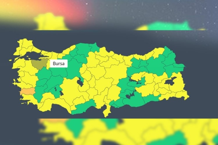 Bursalılar dikkat! Yurda giriş yaptı: MGM şehri sarıya boyadı