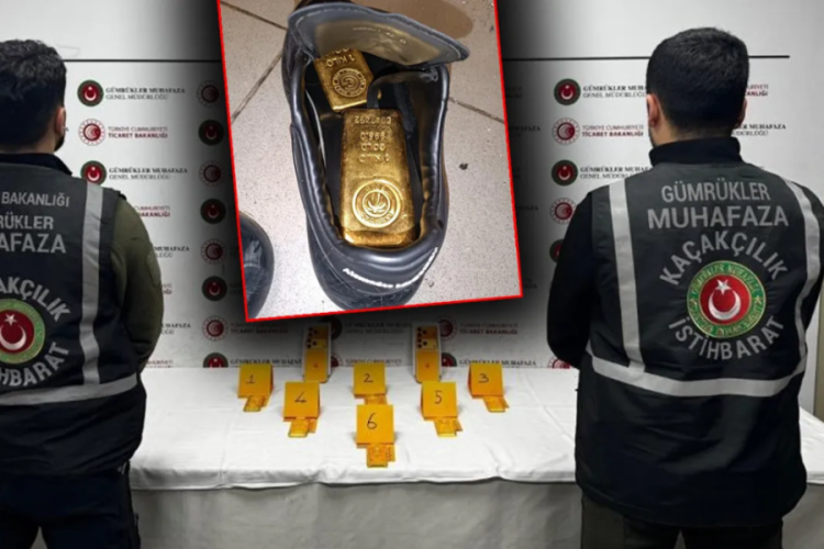 Ayakkabılardan kilo kilo altın &ccedil;ıktı!